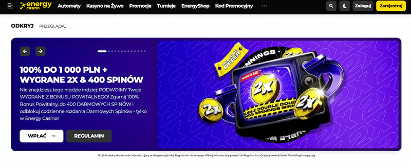 EnergyCasino – kasyno z Blikiem